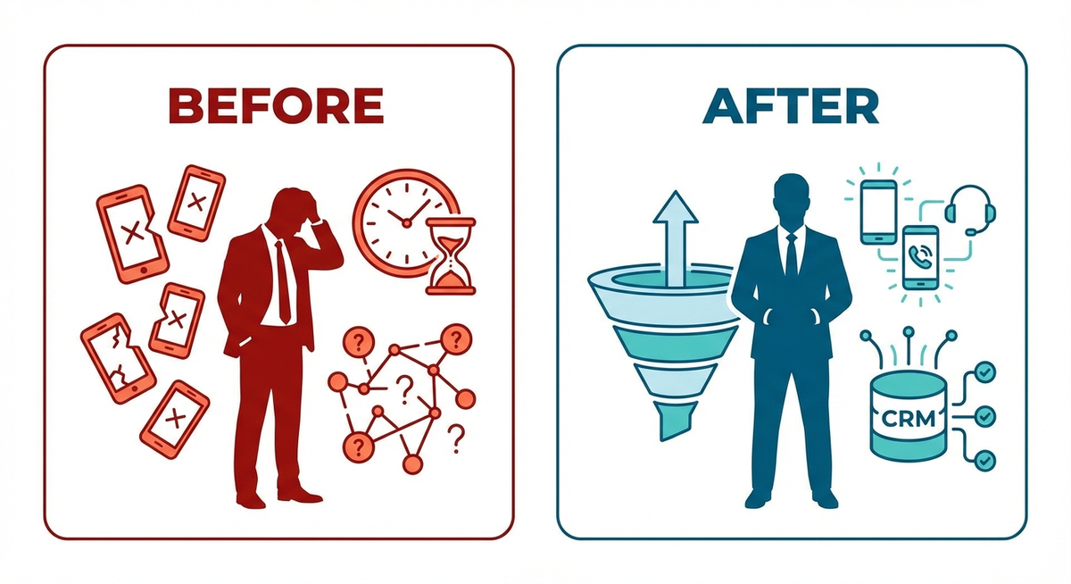 Before and after: traditional dialing vs verification-first outbound